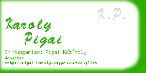 karoly pigai business card